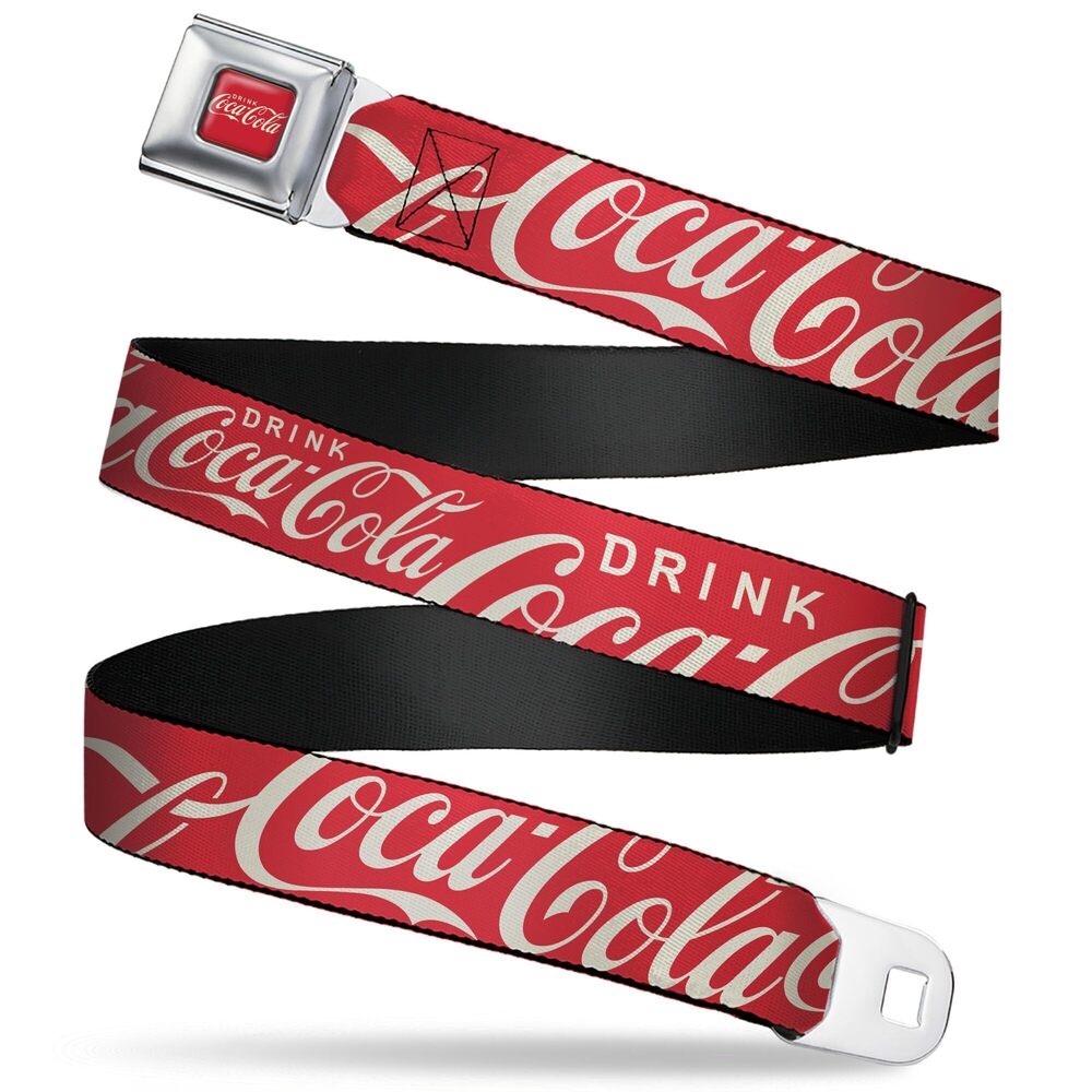 5339 The Coca-Cola Company Belt, Seatbelt Buckle Belt, Drink Coca Cola